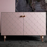 Дизайнерский комод розовый с фактурным фасадом Tiles варинант исполнения - 1 | Loft Concept в Орле