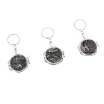 Зеркало брелок карманное двухстороннее из натурального камня Серафинит Stone Mirrors варинант исполнения - 8 | Loft Concept в Орле