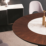 Обеденный стол круглый на чёрном фигурном основании Bosnia dinning table  варинант исполнения - 1 | Loft Concept в Орле