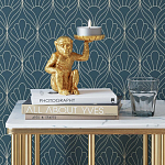 Подсвечник золотая обезьяна с блюдцем Golden Monkey варинант исполнения - 1 | Loft Concept в Орле