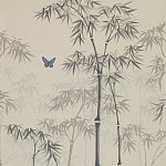 Обои ручная роспись Distant Bamboo Special Colourway on white dyed paper варинант исполнения - 2 | Loft Concept в Орле