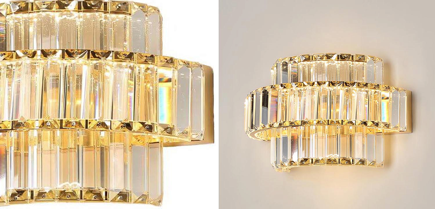 Бра Crystal Shine Linda Gold Wall Lamp B Бра Crystal Shine Linda Gold Wall Lamp B - Loft-Concept в Орле
