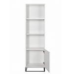 Стеллаж книжный белый с 3-мя открытыми полками и дверкой Strict Lines варинант исполнения - 2 | Loft Concept в Орле