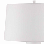 Торшер белый с тканевым абажуром на деревянном основании Graceful Silhouette варинант исполнения - 2 | Loft Concept в Орле