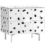 Тумба белая с рисунком Grande Graphspots варинант исполнения - 1 | Loft Concept в Орле