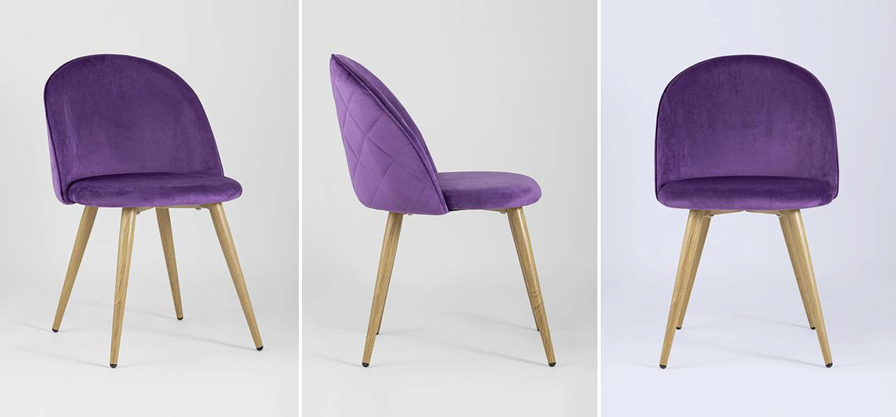Стул Miruna Chair Спинка Ромбы Лиловый Велюр Стул Miruna Chair Спинка Ромбы Лиловый Велюр - Loft-Concept в Орле