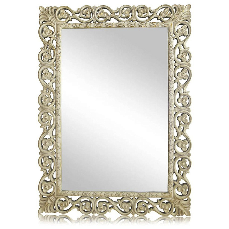 Зеркало настенное в ажурной деревянной раме Sophistication Зеркало ivory ( слоновая кость ) Золотой Зеркало настенное в ажурной деревянной раме Sophistication Зеркало ivory ( слоновая кость ) Золотой в Орле | Loft Concept