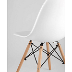 Пластиковый стул на ножках из массива бука Eames White  варинант исполнения - 3 | Loft Concept в Орле