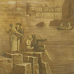 Обои ручная роспись Views of Italy Sepia варинант исполнения - 1 | Loft Concept в Орле