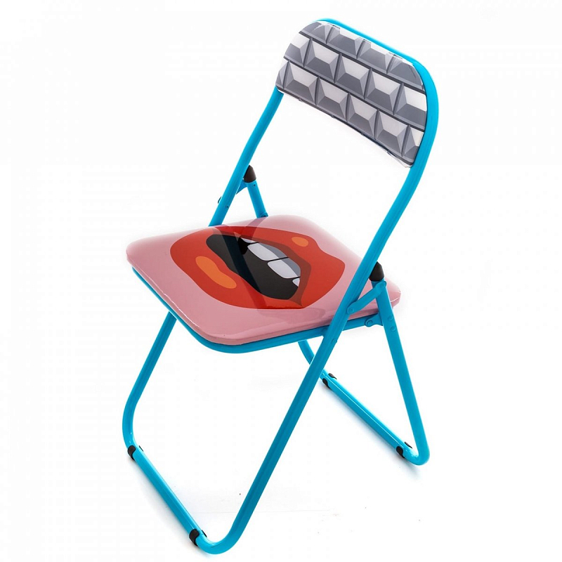 Стул Seletti Folding Chair Mouth Мульти Голубой Стул Seletti Folding Chair Mouth Мульти Голубой в Орле | Loft Concept