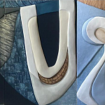 Арт-объект ручной работы Blue Abstraction из 4-х панелей варинант исполнения - 3 | Loft Concept в Орле