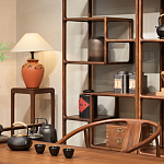 Стеллаж деревянный с полками для хранения Moon Walnut Furniture варинант исполнения - 4 | Loft Concept в Орле