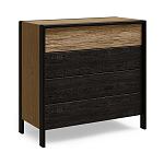 Комод 4 ящика с подсветкой на рельефном фасаде Warm Industrial варинант исполнения - 2 | Loft Concept в Орле