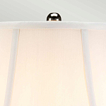 Настольная лампа с фарфоровым основанием с декоративным орнаментом и белым абажуром на темной круглой подставке Elstead Lighting варинант исполнения - 12 | Loft Concept в Орле