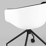 Офисное кресло из пластика с мягким сиденьем Eggshell Black варинант исполнения - 8 | Loft Concept в Орле