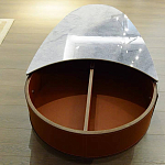 Дизайнерский журнальный стол овальной формы с открывающейся столешницей Caleb Coffee Table варинант исполнения - 1 | Loft Concept в Орле