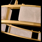 Люстра в виде кольца из натурального камня Golden Alavastor варинант исполнения - 4 | Loft Concept в Орле