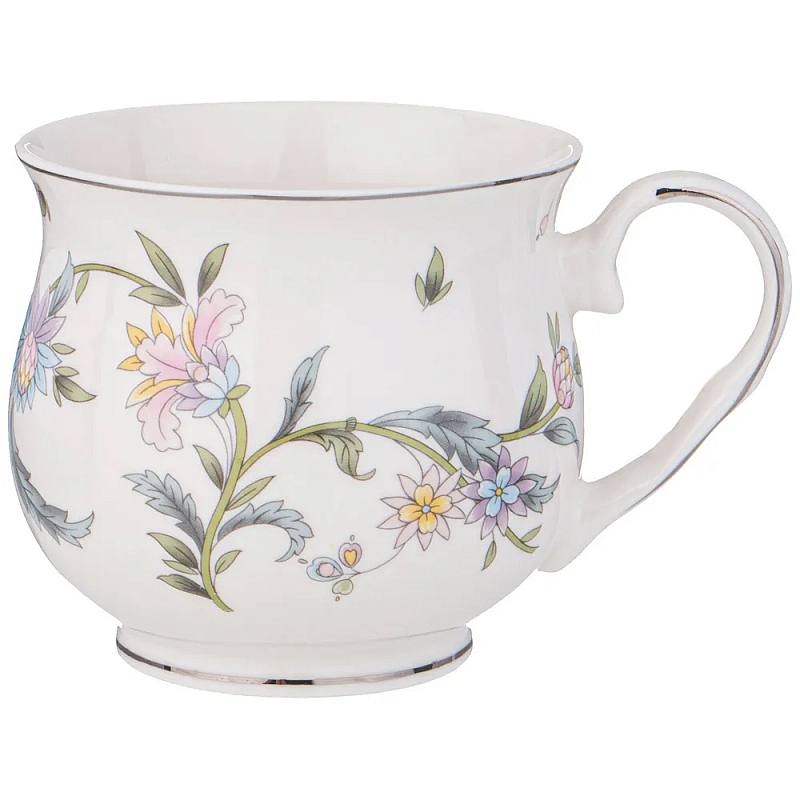 Кружка из фарфора с цветочным принтом 480 мл Tea Flower Set Мульти Кружка из фарфора с цветочным принтом 480 мл Tea Flower Set Мульти в Орле | Loft Concept