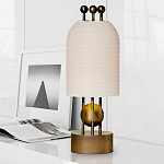 Настольная лампа в виде фонаря с белым фактурным абажуром Echoes of Light варинант исполнения - 2 | Loft Concept в Орле