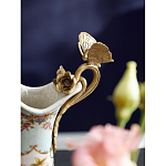 Кувшин с цветочным рисунком и бронзовой ручкой Blue Garden варинант исполнения - 3 | Loft Concept в Орле