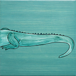 Плитка с узором Крокодил байдарочник варинант исполнения - 4 | Loft Concept в Орле