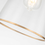 Подвесной светильник золотого цвета с колоколообразным стеклянным плафоном и декоративным элементом Elstead Lighting варинант исполнения - 3 | Loft Concept в Орле