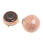 Шар декоративный на подставке из натуральных камней Змеевик и Мрамор Розовый Natural Stone Spheres 10.5 см варинант исполнения - 2 | Loft Concept в Орле