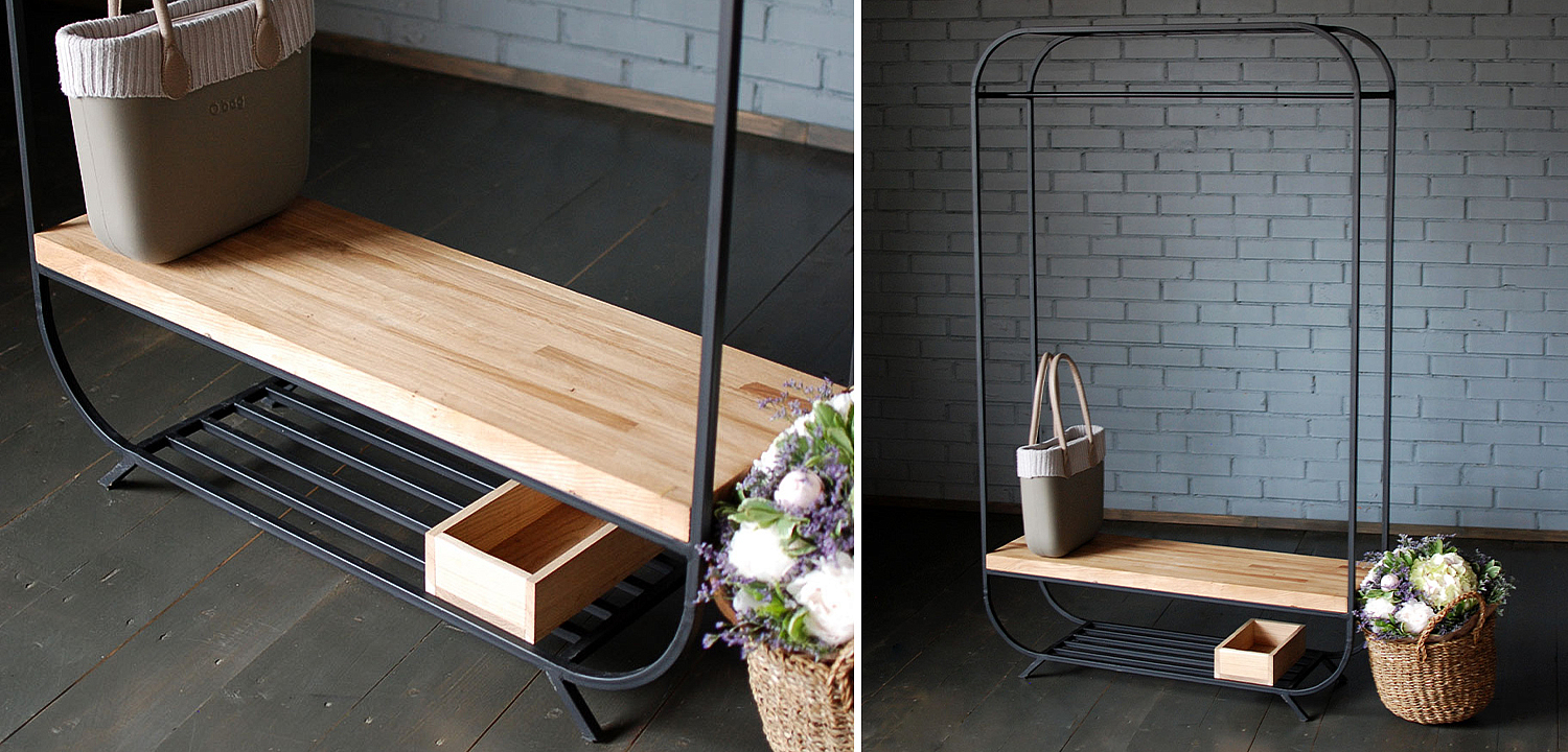 Рейл Cade Industrial Metal Rust Clothes Rail Рейл Cade Industrial Metal Rust Clothes Rail - Loft-Concept в Орле