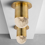 Потолочный светильник светодиодный с плафоном из натурального камня Purgatory варинант исполнения - 3 | Loft Concept в Орле