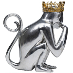 Статуэтка обезьяна в короне серебряная Golden Monkey варинант исполнения - 2 | Loft Concept в Орле