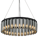 Люстра со стеклянными цилиндрическими плафонами Luminous Cylinders Smoky Round варинант исполнения - 3 | Loft Concept в Орле