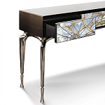 Консоль с 3-мя выдвижными ящиками и фасадом с эффектом трещины Visionnaire варинант исполнения - 1 | Loft Concept в Орле