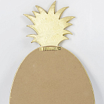 Зеркало овальной формы с золотистой рамкой и декоративной верхушкой в виде ананаса Pineapple Shine  варинант исполнения - 5 | Loft Concept в Орле