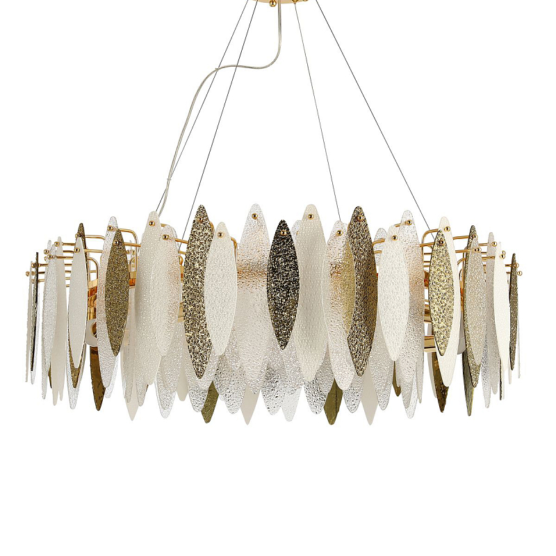 Люстра Monaghan Chandelier 10 Белый Золотой Люстра Monaghan Chandelier 10 Белый Золотой в Орле | Loft Concept