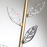 Бра с золотистой вертикальной трубкой и декоративными прозрачными листьями из стекла Sylva  варинант исполнения - 6 | Loft Concept в Орле