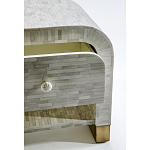 Тумбочка прикроватная с ящиком Tofino White Bone Inlay  Bedside Cabinet   варинант исполнения - 2 | Loft Concept в Орле