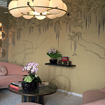 Обои в японском стиле Wisteria Original colourway on Raw Silk dyed silk варинант исполнения - 1 | Loft Concept в Орле