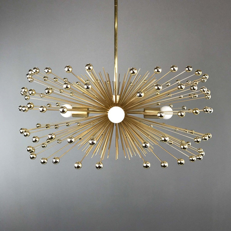 Люстра Gold Beaded Urchin Chandelier Lighting Золотой Люстра Gold Beaded Urchin Chandelier Lighting Золотой в Орле | Loft Concept