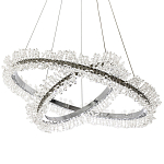 Люстра два кольца с хрустальным декором Rowan Crystal Ring Horizontal Chrome Chandelier варинант исполнения - 1 | Loft Concept в Орле