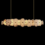 Подвесной светильник с фигурными элементами из белого алебастра Cryptocrystalline Stone варинант исполнения - 8 | Loft Concept в Орле