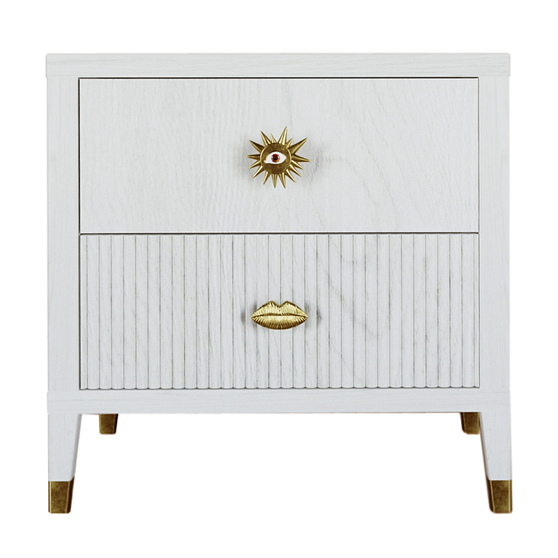 Тумба прикроватная с двумя ящиками Elsa Dreams White Белый в Орле | Loft Concept 