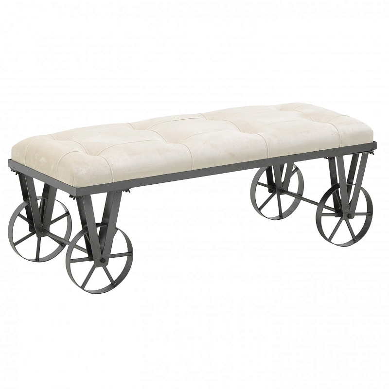 Банкетка Bench Seat Loft white Черный Молочный Банкетка Bench Seat Loft white Черный Молочный в Орле | Loft Concept