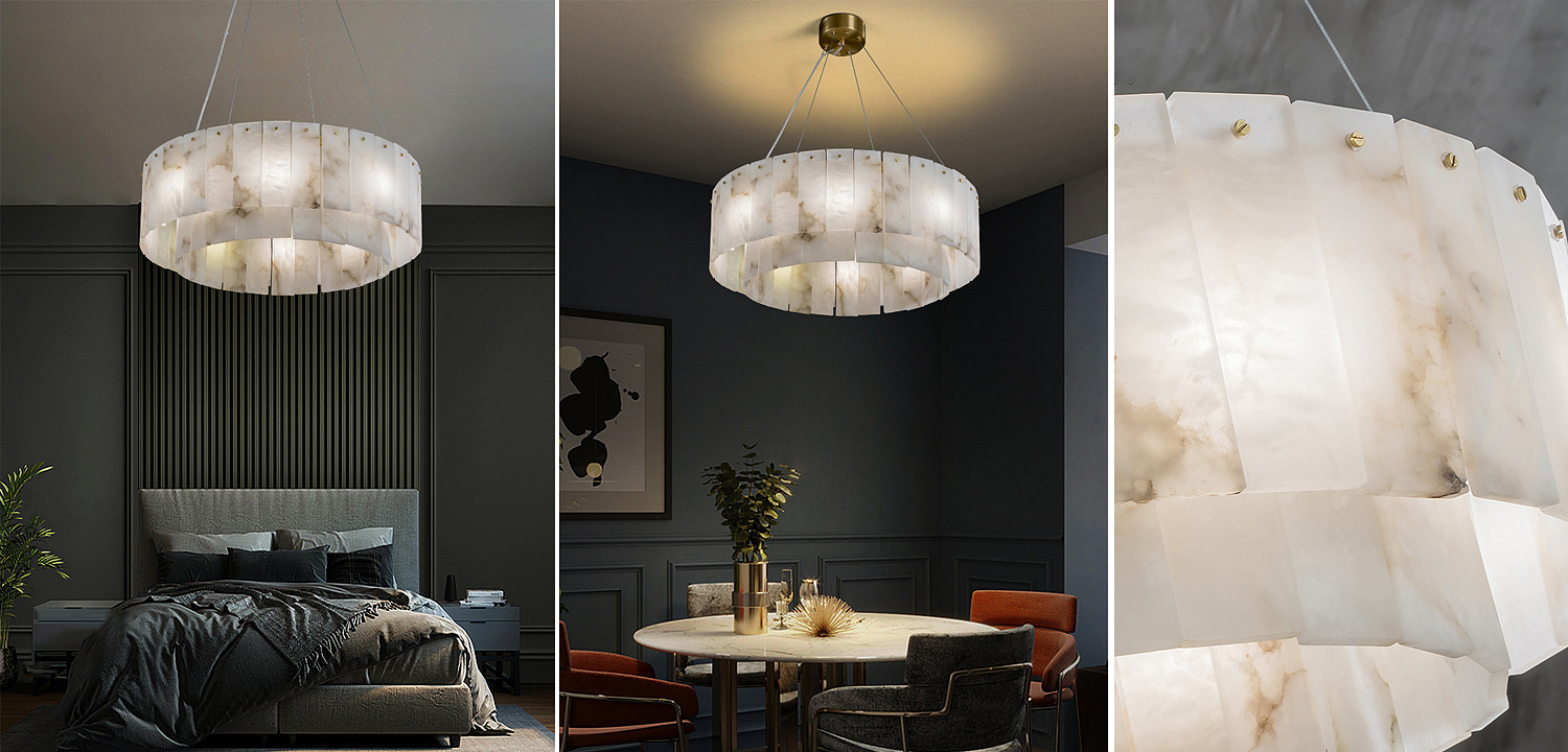Люстра Арт-Деко натуральный мрамор Art-Deco Chandelier Marble Люстра Арт-Деко натуральный мрамор Art-Deco Chandelier Marble - Loft-Concept в Орле