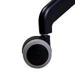 Стул с мягкой синей обивкой из велюра и подъемно-поворотным механизмом на черных колесиках Harper Blue варинант исполнения - 7 | Loft Concept в Орле