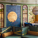 Обои ручная роспись Tsukimi Original colourway on gilded silk with antiquing варинант исполнения - 1 | Loft Concept в Орле