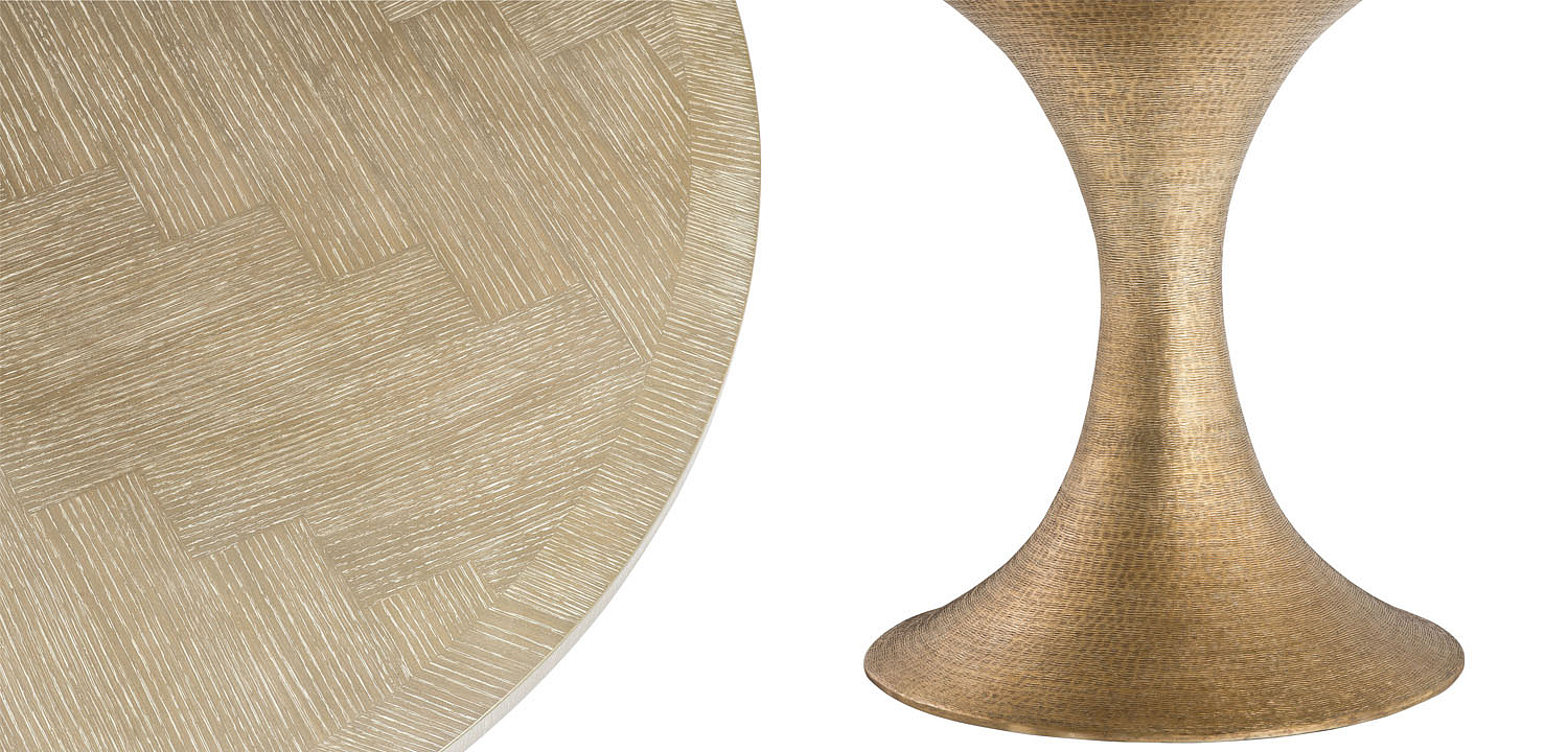 Обеденный стол Eichholtz DINING TABLE MELCHIOR ROUND brass Обеденный стол Eichholtz DINING TABLE MELCHIOR ROUND brass - Loft-Concept в Орле