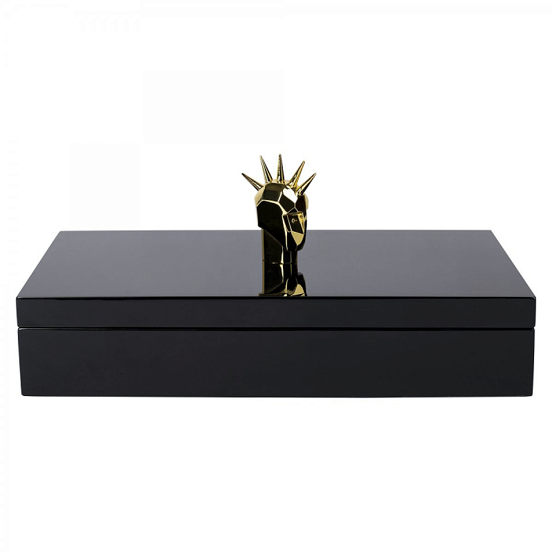 Шкатулка HEAD TRIP SCULPTURE BOX Черный Глянцевое золото Шкатулка HEAD TRIP SCULPTURE BOX Черный Глянцевое золото в Орле | Loft Concept