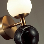 Бра с шарообразным матовым плафоном и шаром из камня на металлическом основании Orb Essence варинант исполнения - 9 | Loft Concept в Орле