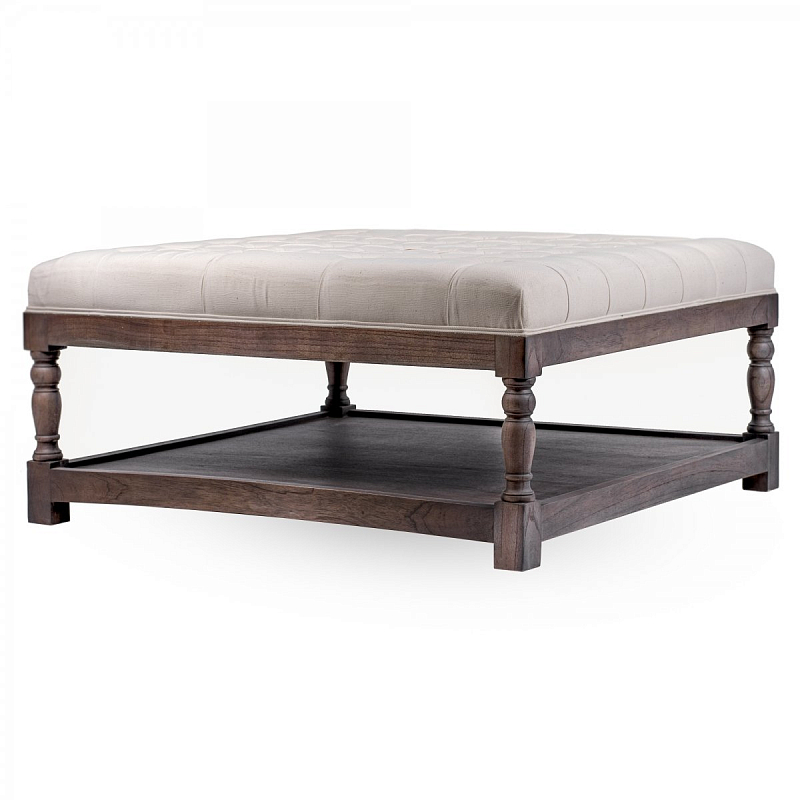Оттоманка Coffee Table Ottoman linen and oak wood ivory ( слоновая кость ) Дерево Темно-Серый Оттоманка Coffee Table Ottoman linen and oak wood ivory ( слоновая кость ) Дерево Темно-Серый в Орле | Loft Concept