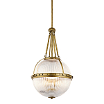 Подвесной светильник с рифленым стеклянным плафоном в форме шара Kichler варинант исполнения - 1 | Loft Concept в Орле